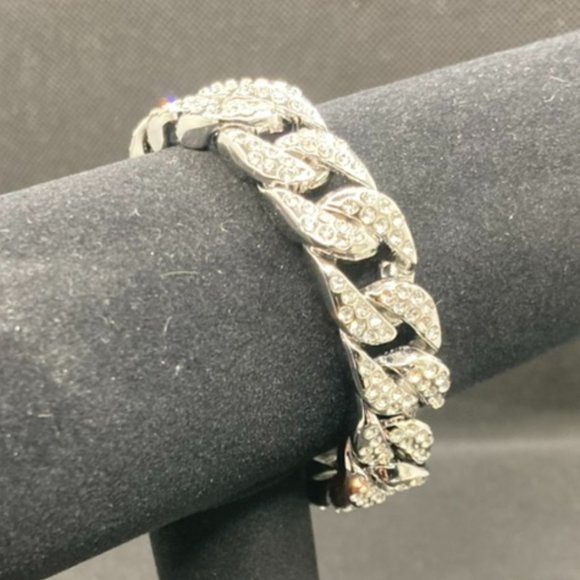 18k Gold Iced Out Bracelet - Picture 7 of 12